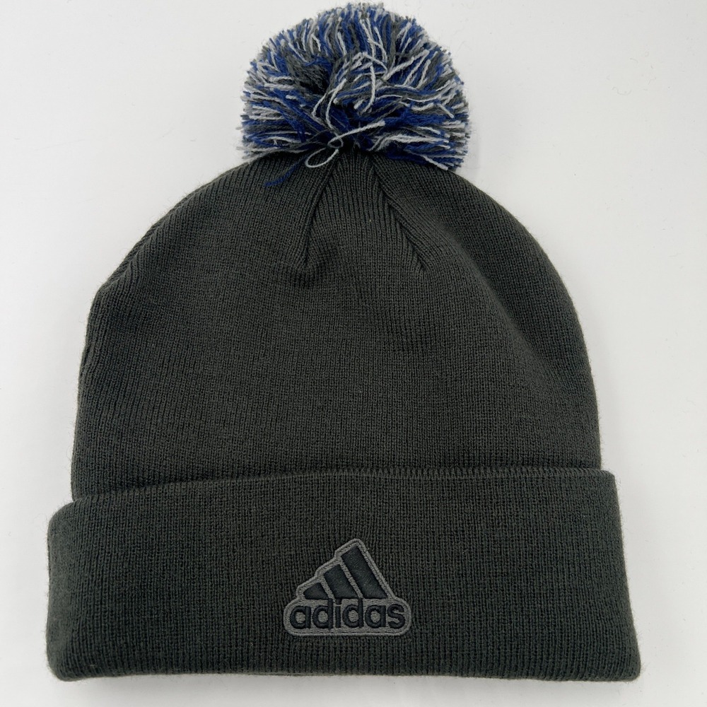 Toronto Maple Leafs Beanie Hat Pom Knit Adidas NHL Black‎ Winter Cap - Picture 2 of 5